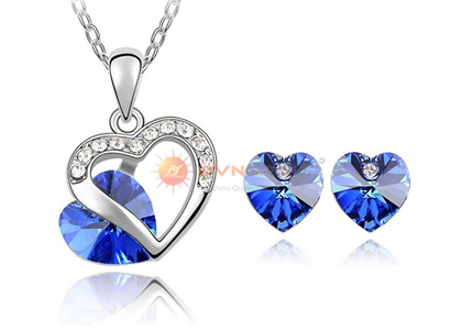 Rhodium Plated | CZ Studded Pendant Sets